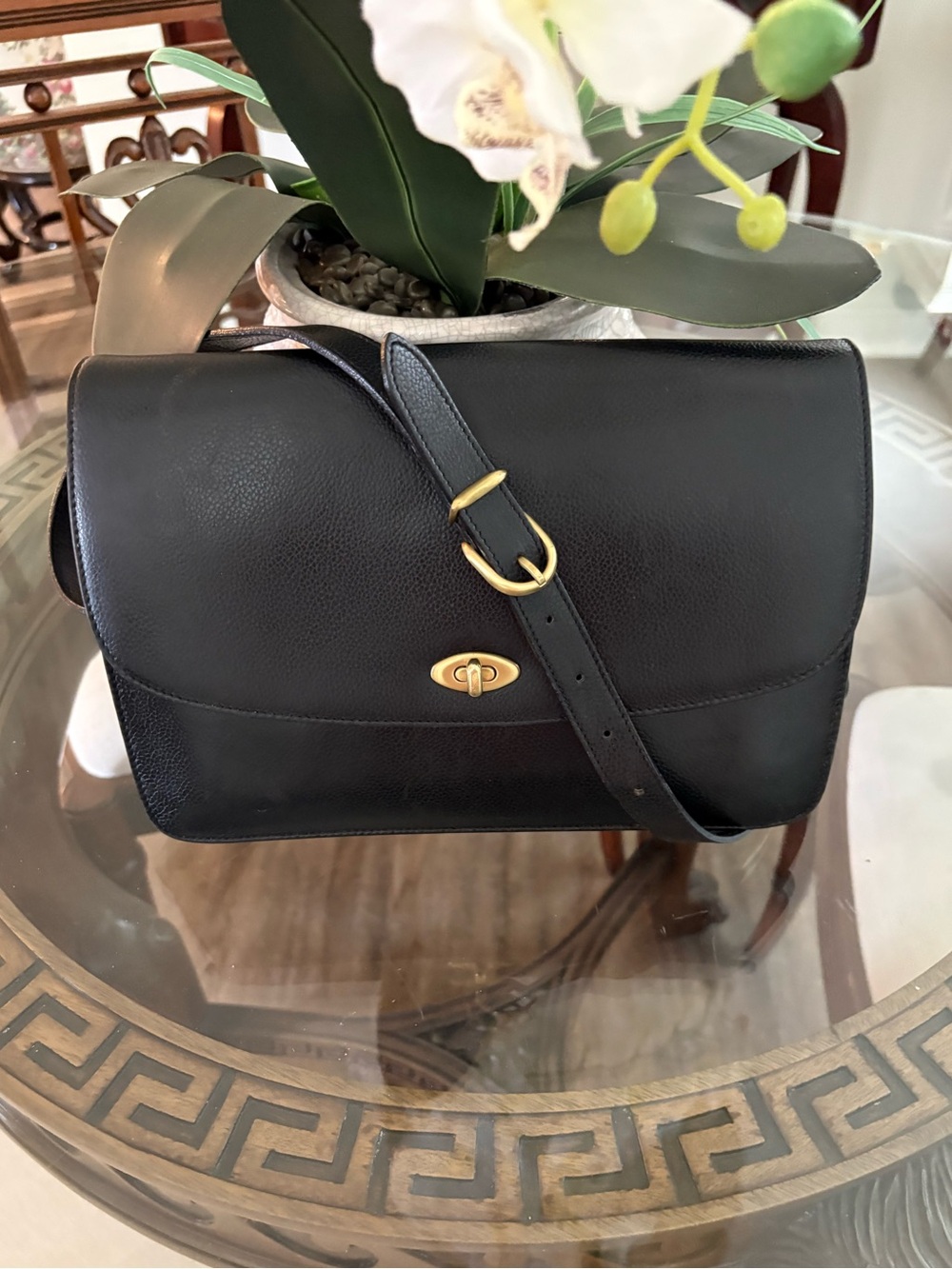 🖤🖤VINTAGE COACH BLACK MADISON ROYALTON CAVIAR LEATHER CROSSBODY BAG!🖤🖤4403